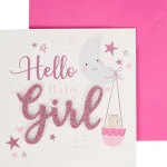 Best Office Essentials 3D-Geboortekaart Blauw,Roze