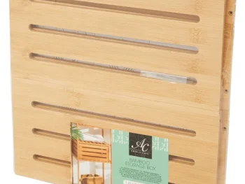 Clearance Merk Absolu Chic Bamboe Opbergkist Beige,Bruin