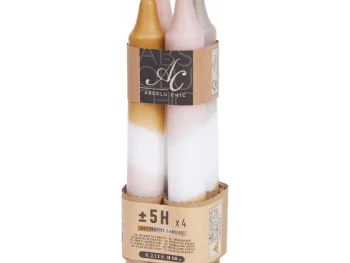 Fashion Candra Absolu Chic Dip Dye Dinerkaarsen Meerkleurig