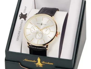 Clearance Merk Alexander Brixham Horloge Bruin,Zwart