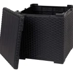 Hot Merk Allibert 2-In-1 Opbergbox En Tafeltje Zwart