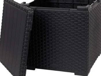 Hot Merk Allibert 2-In-1 Opbergbox En Tafeltje Zwart