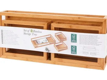 Hot Merk Bamboe Opbergbakjes Beige,Bruin