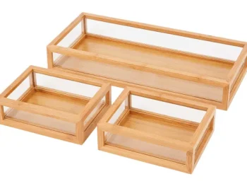 Hot Merk Bamboe Opbergbakjes Beige,Bruin