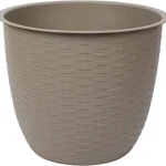 Outlet Merk Bloempot Dijon Taupe,Zwart