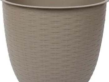 Outlet Merk Bloempot Dijon Taupe,Zwart