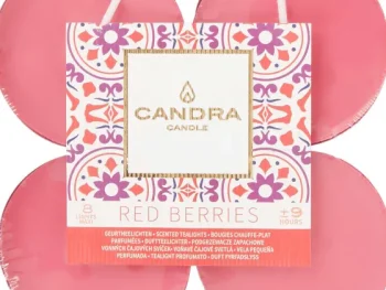 Hot Candra Maxi-Geurtheelichten Red Berries Roze
