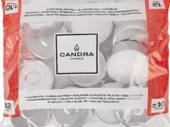 Clearance Candra Maxi-Theelichten Wit