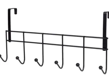 Online FERM Deurkapstok Zilver,Zwart