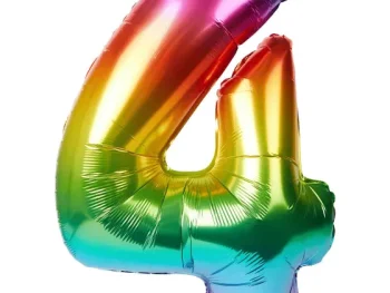 Hot Merk Folieballon Cijfer Goud,Meerkleurig,Zilver