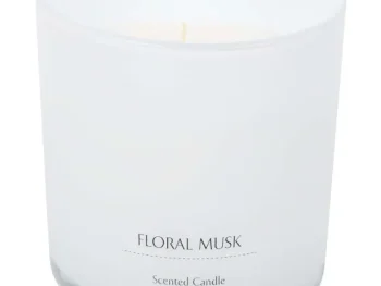 Outlet Candra Geurkaars In Glas Groen,Roze,Wit