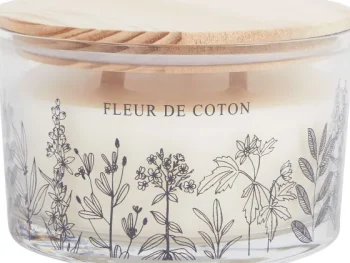 Hot Candra Geurkaars Met Houten Lont Wit