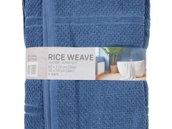 Discount Merk Handdoekenset Blauw,Grijs,Groen,Wit