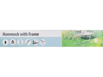 Hot Merk Hangmat Met Frame Zwart