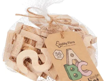 Hot Mini Matters Hobby Flora Houten Letters Beige