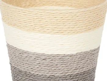 Best Merk Home Accents Bloemenmand Met Strepen Grijs,Groen,Oranje,Roze