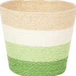 Best Merk Home Accents Bloemenmand Met Strepen Grijs,Groen,Oranje