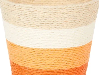 Best Merk Home Accents Bloemenmand Met Strepen Grijs,Groen,Oranje