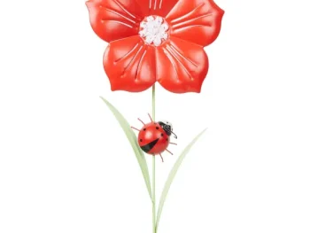 Outlet Merk Home Accents Tuinsteker Bloem Roze,Rood,Geel