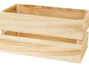 New Merk Houten Krat Medium Bruin