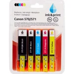 Sale Merk Ink & Print Inktcartridges Canon 570/571 Zwart,Blauw,Roze,Geel