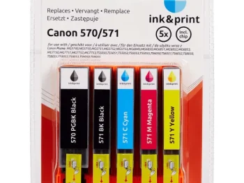 Sale Merk Ink & Print Inktcartridges Canon 570/571 Zwart,Blauw,Roze,Geel