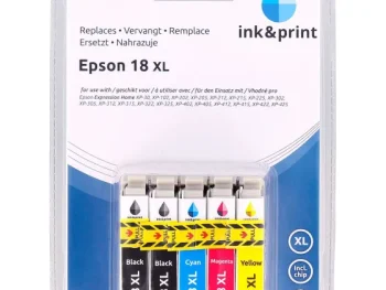 Outlet Office Essentials Ink & Print Inktcartridges Epson 18 Xl Zwart,Blauw,Roze,Geel
