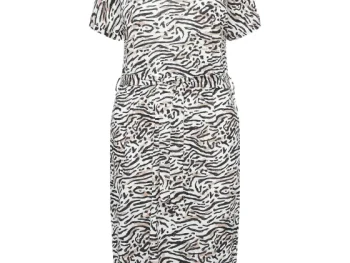 Sale SuperTrash Jurk Print,Zwart