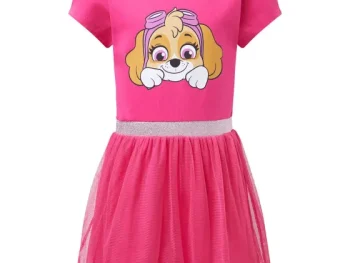 Online Multy Jurk Met Tule Blauw,Roze