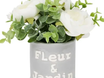 Clearance Merk Kunstbloem In Pot Met Tekst Roze,Wit,Geel