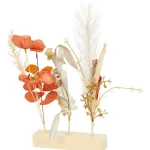 Online Merk Kunstdroogbloemen Op Houten Voet Meerkleurig