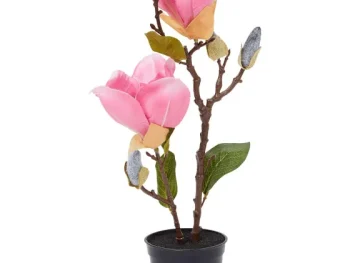 Hot Merk Kunstmagnolia In Pot Roze,Wit
