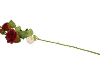 Online Merk Kunstroos Op Steel Roze,Rood,Wit