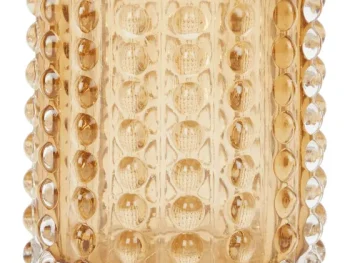 Outlet Merk Lumero Glazen Theelichthouder Met Reli F Bruin,Taupe,Transparant