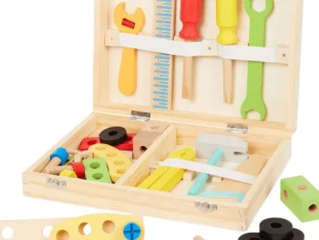 New Mini Matters Houten Gereedschapskoffer Beige,Meerkleurig