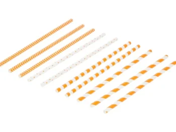 New Merk Papieren Rietjes Blauw,Geel,Groen,Oranje,Paars,Roze