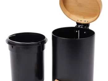 Hot Froyak Pedaalemmer Met Bamboe Zwart,Wit