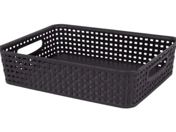 Fashion Merk Rattan Mand Zwart,Wit