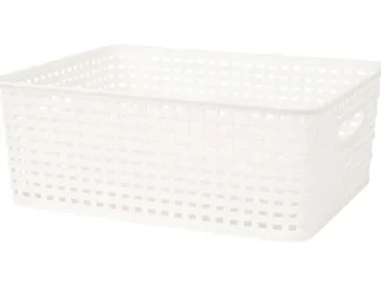 New Merk Rattan Mand Zwart,Wit