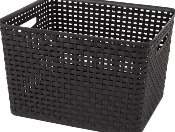 Hot Merk Rattan Mand Zwart,Wit