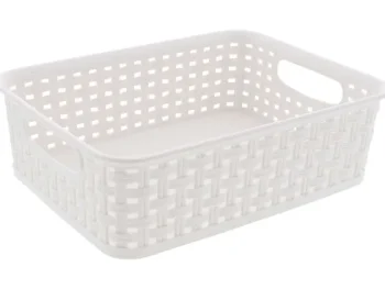 Hot Merk Rattan Mand Zwart,Wit