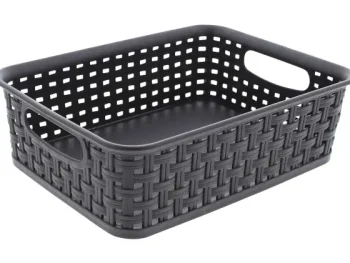 Hot Merk Rattan Mand Zwart,Wit