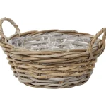 Sale Merk Rieten Bloemenmand Bruin