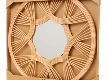 Fashion Merk Ronde Spiegel Bruin