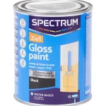 New Spectrum 2-In-1 Hoogglans Verf Zwart
