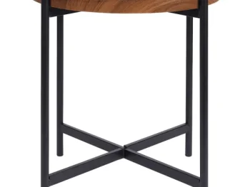 Sale Merk Studio Home Ronde Bijzettafel Zwart,Bruin