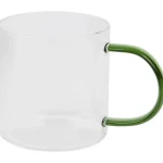 New Merk Theeglas Met Gekleurd Oor Blauw,Groen,Roze,Zwart