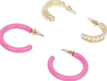 Hot Merk Trendz Oorbellenset Goud,Roze,Paars,Wit