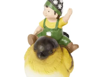 Clearance Merk Tuinbeeldje Dier Met Kind Meerkleurig