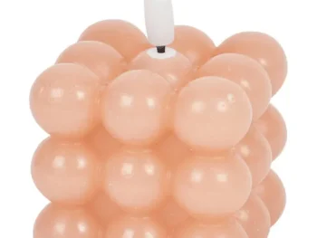 Discount Candra Vierkante Ledkaars Met Bolletjes Bruin,Roze,Wit,Zwart